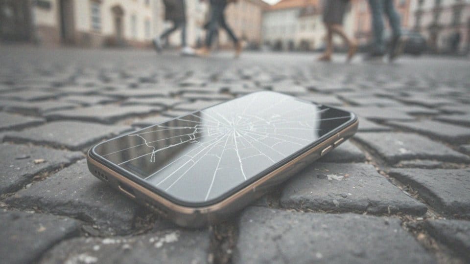 W jaki sposób upadek z wysokości wpłynął na ekran?